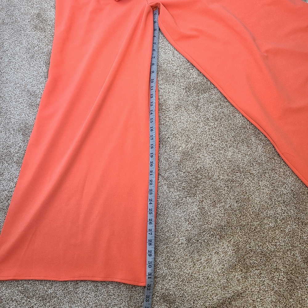 ASOS Halter Paperbag Coral Wide Leg Jumpsuit - Picture 9 of 12